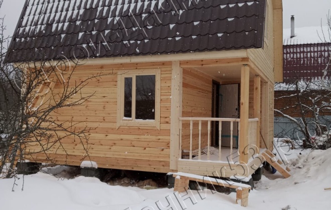 2 Брусовая баня Б-23, 6х6м, 63 М², Московская область, Можайский район, деревня Знаменки (8)